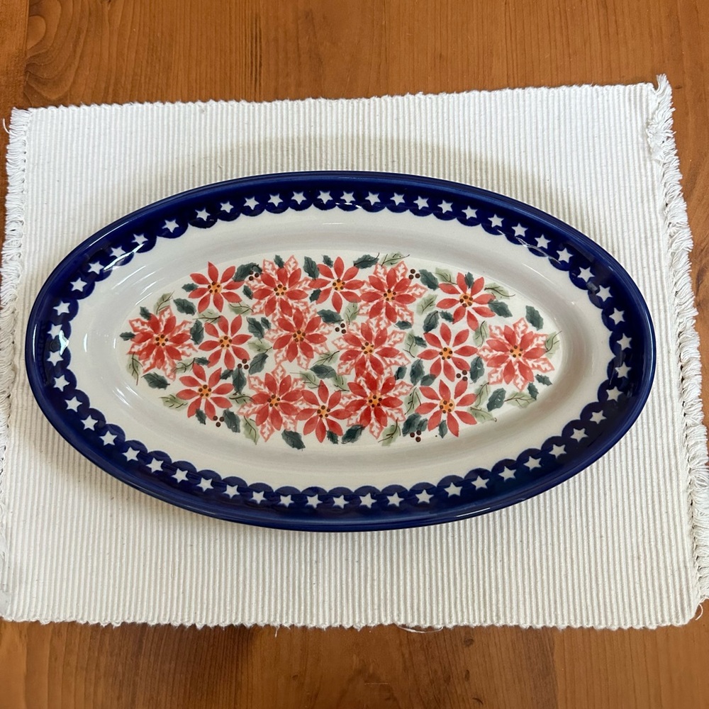 Polish Pottery platter (never used/with tag)